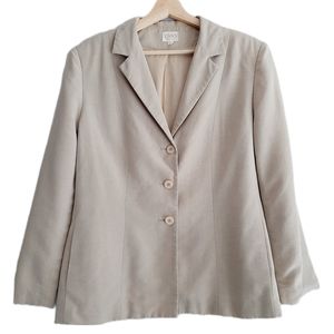 🍒4 for $20🍒 CLEO Blazer Jacket Button Down Classic Cream Sz 16 P *Damaged*